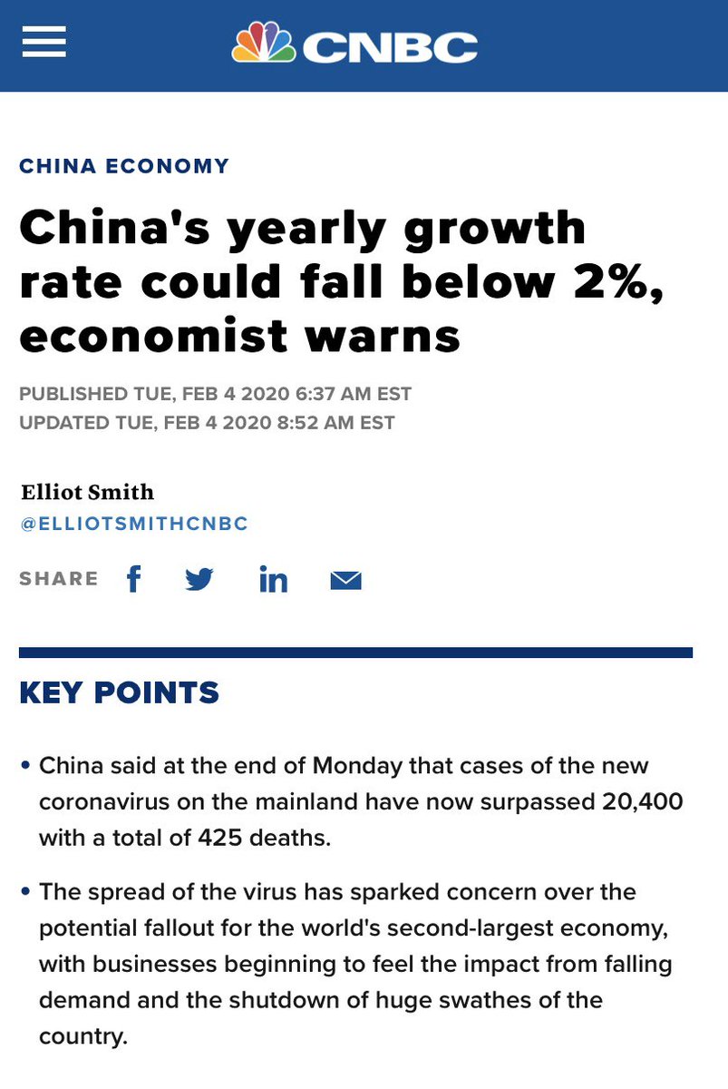 cannonism's tweet photo. @CNBC @BeckyQuick @andrewrsorkin After a tariff war with the US, China wanted a vibrant economy. It should have been a red flag to the Trump administration that it locked down an industrial center. CNBC saw it early —February 4 — (maybe not Joe). https://t.co/BCUm2KghWj