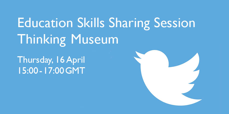 This afternoon's #EdSkillsShare will be hosted by <a href="/thinkingmuseum/">Claire Bown</a> from 15:00-17:00. 

Learn more about 'Visible Thinking' and how it can improve tours and programmes at your museum. 

Read up and join in! bit.ly/3a4wuRF