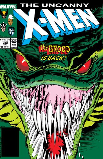 In Claremont’s 2nd Brood story, he inverts the perspective to a brood-infected every-man vantage point character who is in way over his head. With dramatic irony, Claremont denies Harry the ability to perceive that he is an infected (and infectious) killer. 1/4  #xmen