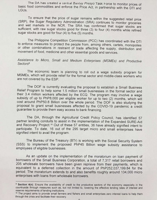 READ: President Rodrigo Duterte's third weekly report to Congress on his special powers. (3/7)