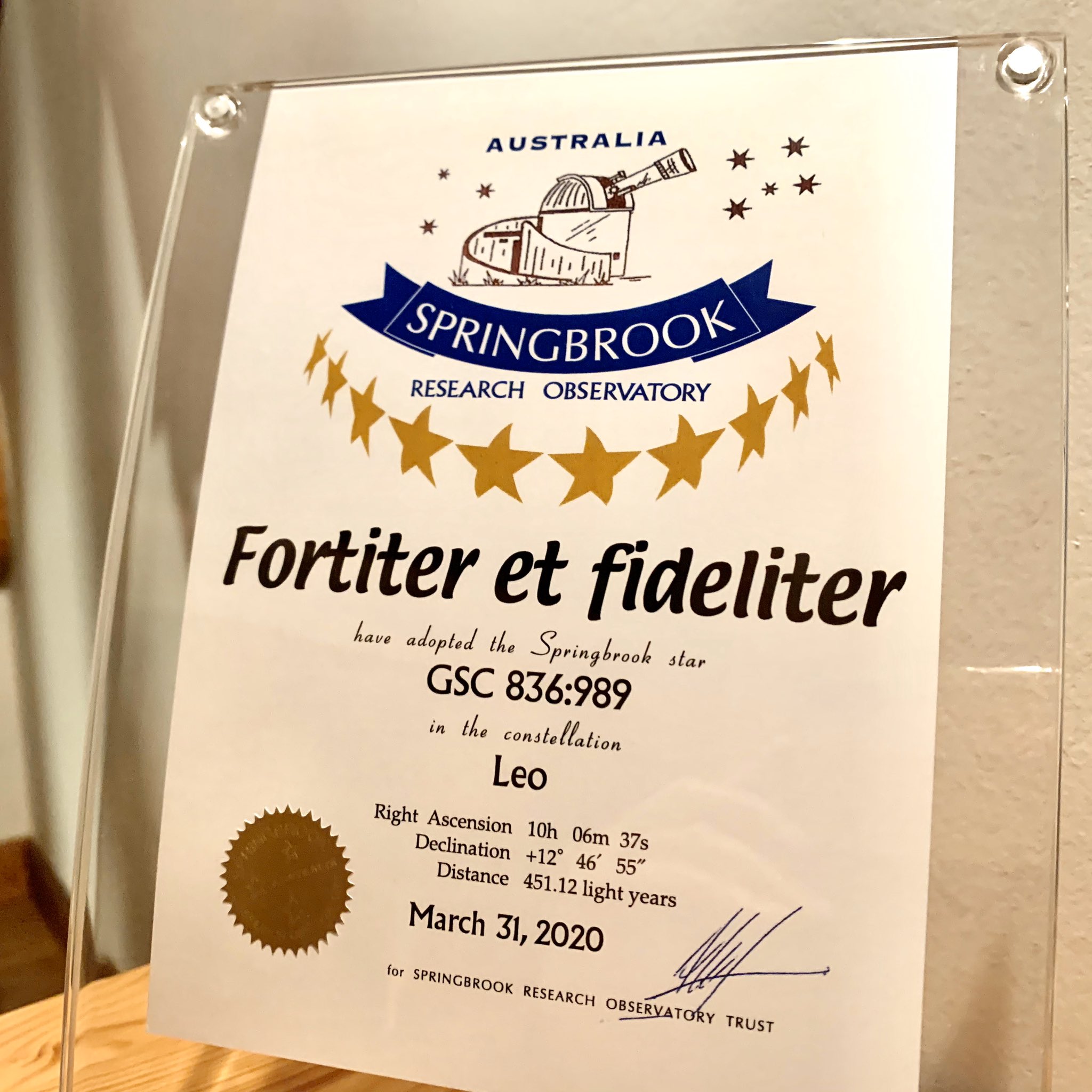 しをはら 勇者王ガオガイガーが好きすぎて 獅子座を形取る星のひとつに Fortiter Et Fideliter 勇気ある誓いと共に ラテン語 と名前をつけました 獅子の心臓を成す一等星のレグルス 別名 小さな王 に 寄り添うように輝く星です 今年3月31日 我ら