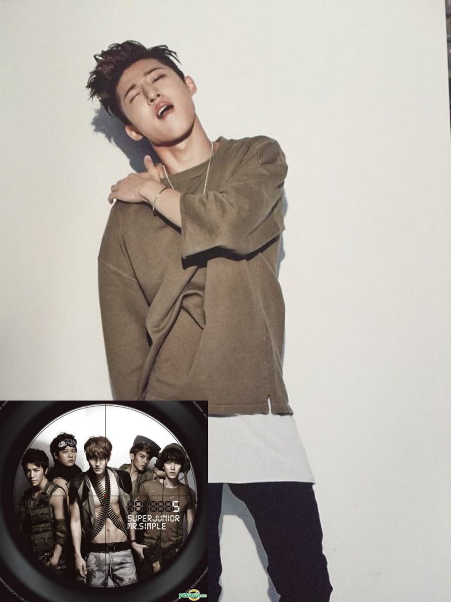 kim hanbin dressed up as super junior albums
