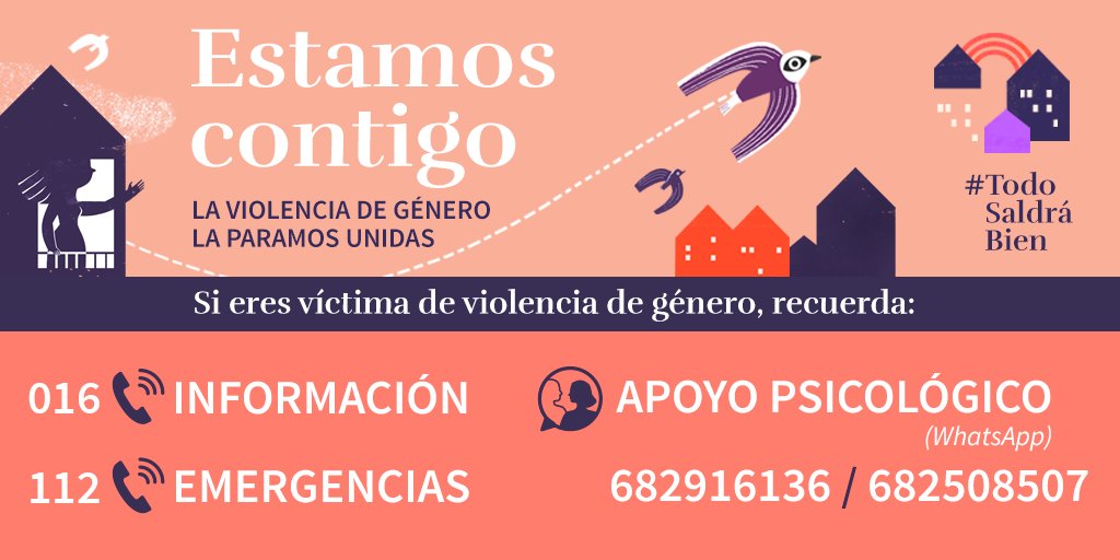 DelGobVG's tweet photo. ⚠️Rogamos la máxima difusión de la campaña #EstamosContigo para que las víctimas de #ViolenciaDeGénero y las personas de su entorno conozcan los servicios:
☎️016📧016-online@mscbs.es
📲Atención psicológica Whatsapp: 682916136/682508507
🚨Emergencias:
📞112/091/062 📲App ALERTCOPS https://t.co/JhMOXOkLWb