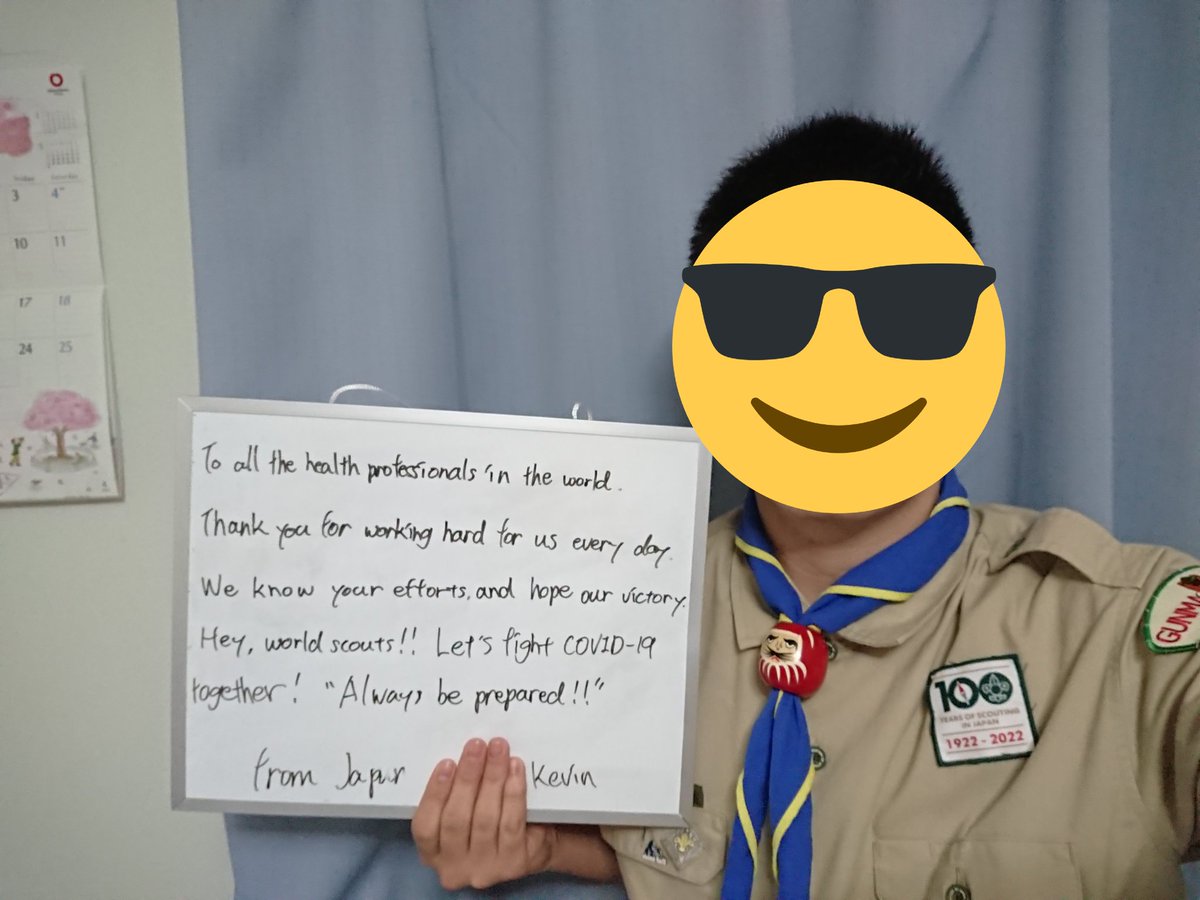 teikumi30camp's tweet photo. @Tommy0083GP02A @45fukucho @nagashikizoe @KumanRockwell2 We move forward.
#DeliveryToTheWorld
#DeliveryToTheWorldOfMedicalProfessionals
#DeliveredToBoyScoutsAroundTheWorld
#BoyScouts
#Scouts https://t.co/L8ESDy4euK