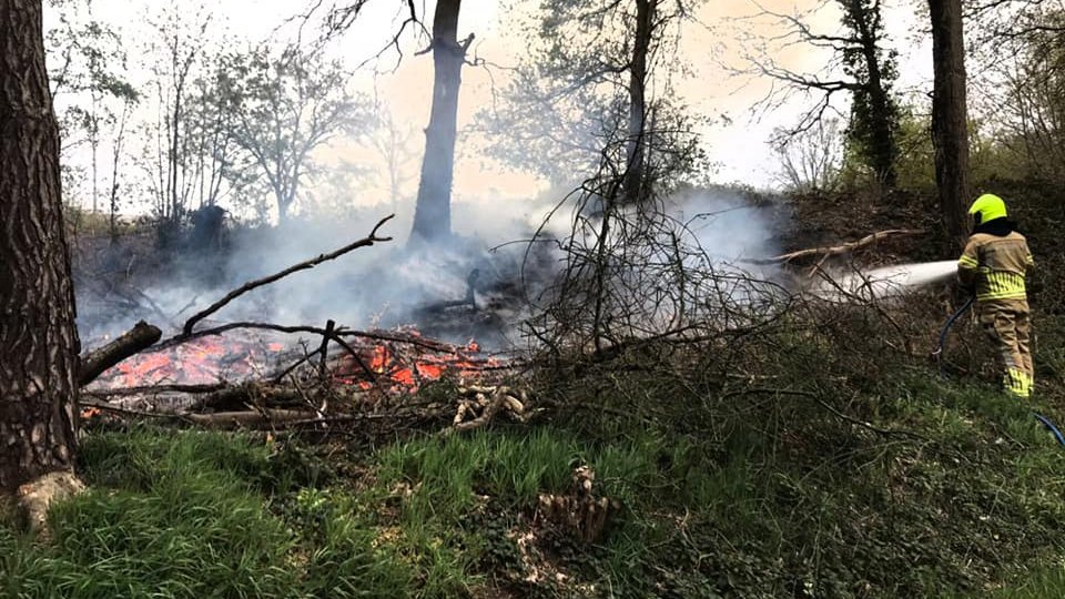 De brandweer was vandaag snel klaar met een natuurbrand in Belfeld.