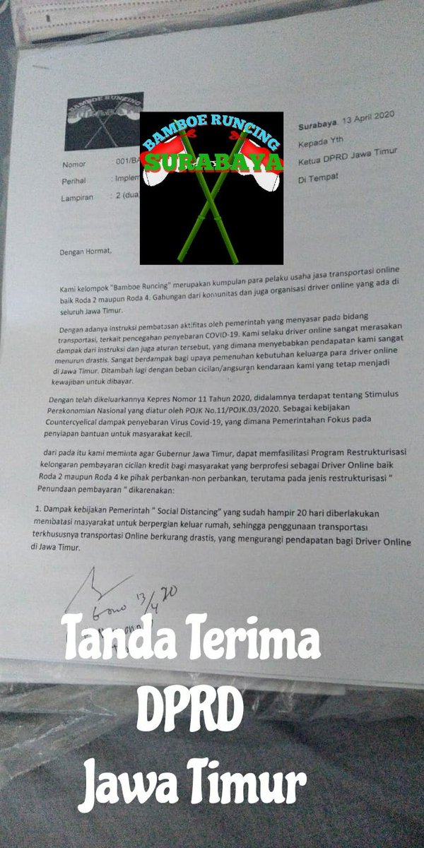 bamboe_runcing's tweet photo. Bila tidak di gubris kami Bamboe runcing akan melakukan aksi massa jawa timur khususnya di surabaya!kami bertaruh nyawa hanya untuk senyum keluarga kami di rumah #gubernurjatim #e100 #walikotasurabaya #ojk #DPRD #POLDAJATIM #presidenRI @jokowi #savedriveronline #saveojekonline https://t.co/aYdYoNwU42