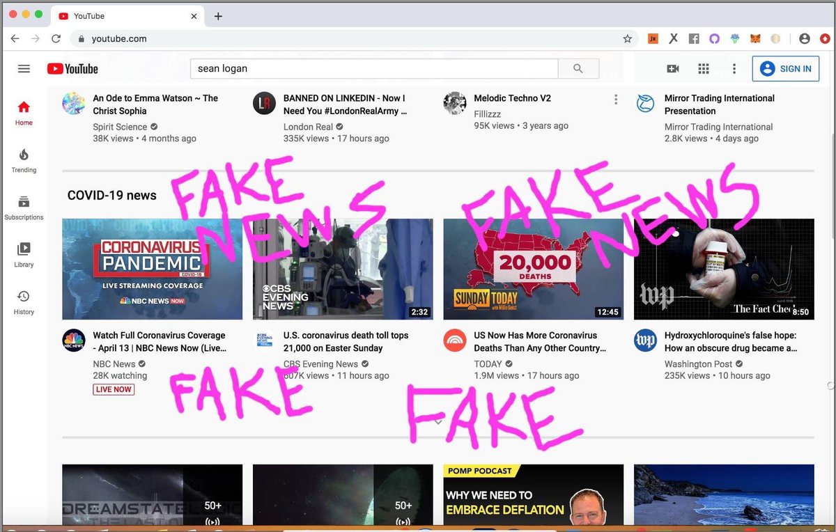 slpProductions's tweet photo. @YouTube puts fake news on their front page https://t.co/tYbq5KYxUc