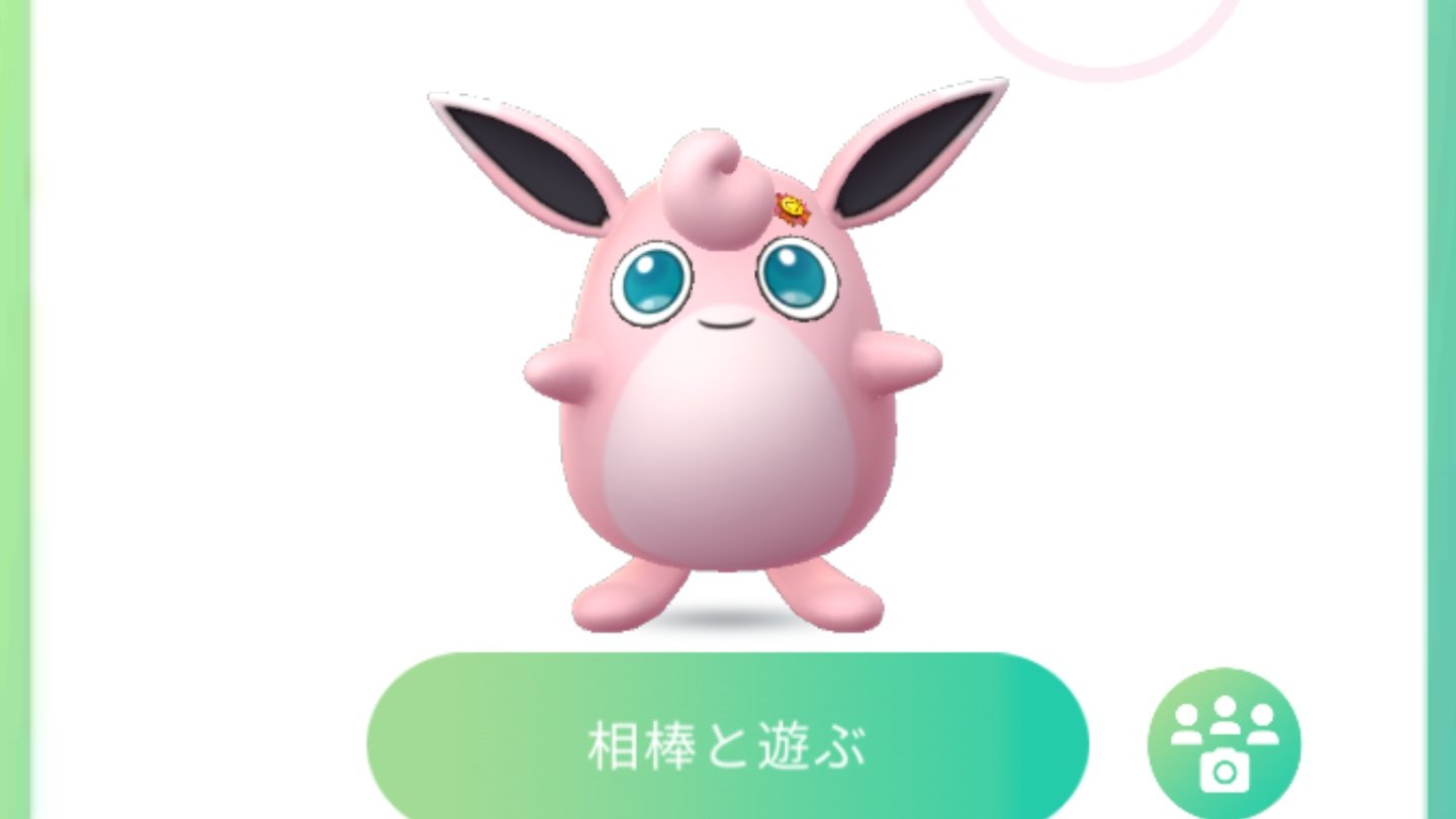 ようふく プクリンちゃんと最高の相棒になれた ふへへ この子は影が見えて わざわざ寄り道して仲間になった子なのよね 思い入れ強い にしてもがんばリボンのつける場所はそこでいいのかい 胸元じゃなくて ポケモンgo プクリン