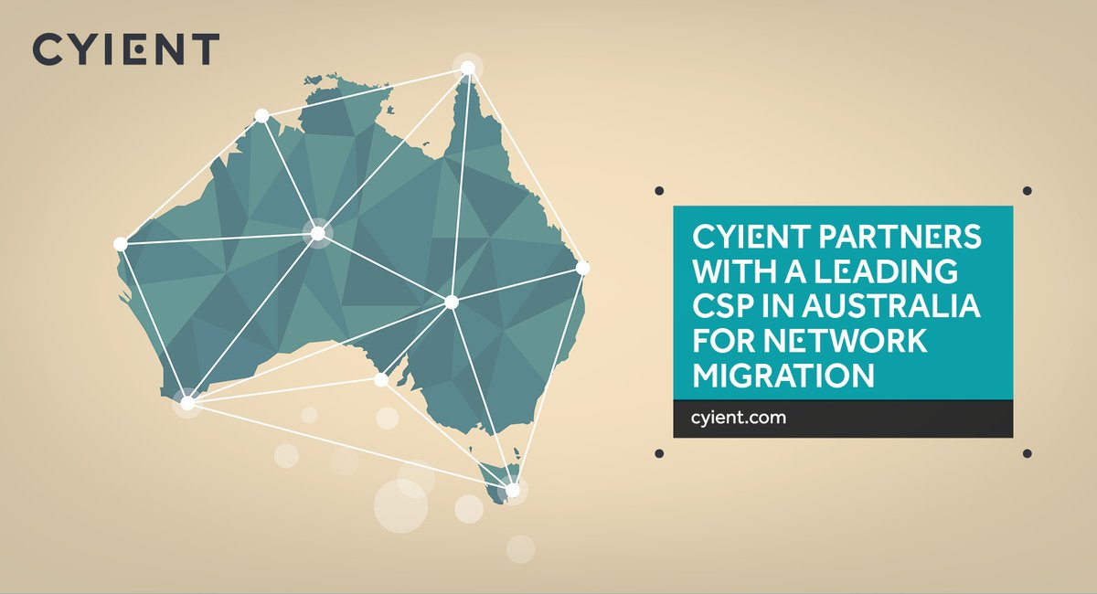 Cyient's tweet image. We recently acquired a new logo in Australia, a global communications services provider (CSP), &amp;amp; will provide end-to-end services on legacy #networkmigration &amp;amp; remediation &amp;amp; enable the CSP to define standard operating procedures for network functions. #networkautomation