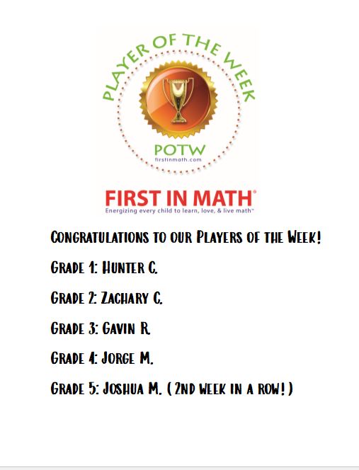 StaceyFJones's tweet photo. PPES Panther Mathematicians are hard at work! Congrats to our players of the week! @PtPleasantAACPS @AACPS_PK5Math https://t.co/fJ7EP6ZH6G