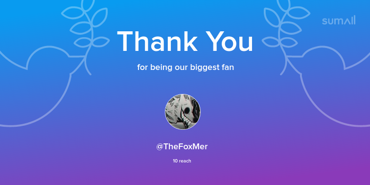ShadowB17021946's tweet photo. Our biggest fans this week: TheFoxMer. Thank you! via https://t.co/pbB1QMiCBY https://t.co/7XSs1DlcUK