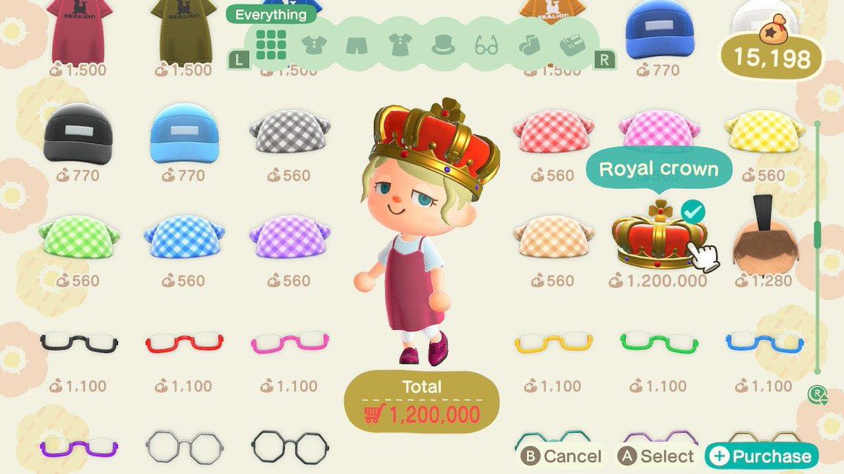 Crown available to buy in shop! Please leave bells donation by airport. All fruit available to buy, and some flowers available to buy via delivery to your island. PLEASE don't run in or pick flowers! Pm me for #dodocode