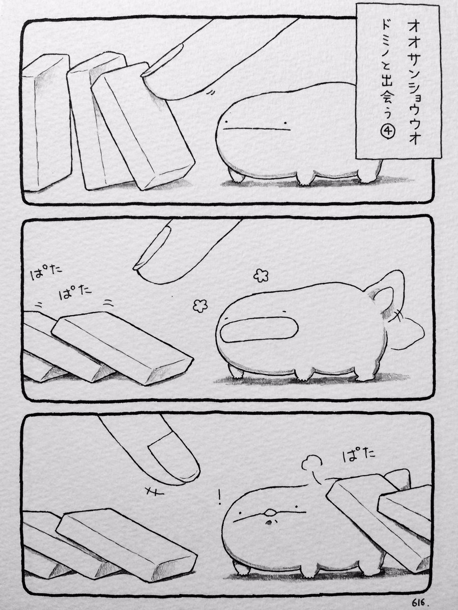 オオサンショウウオ、ドミノと出会う④ 