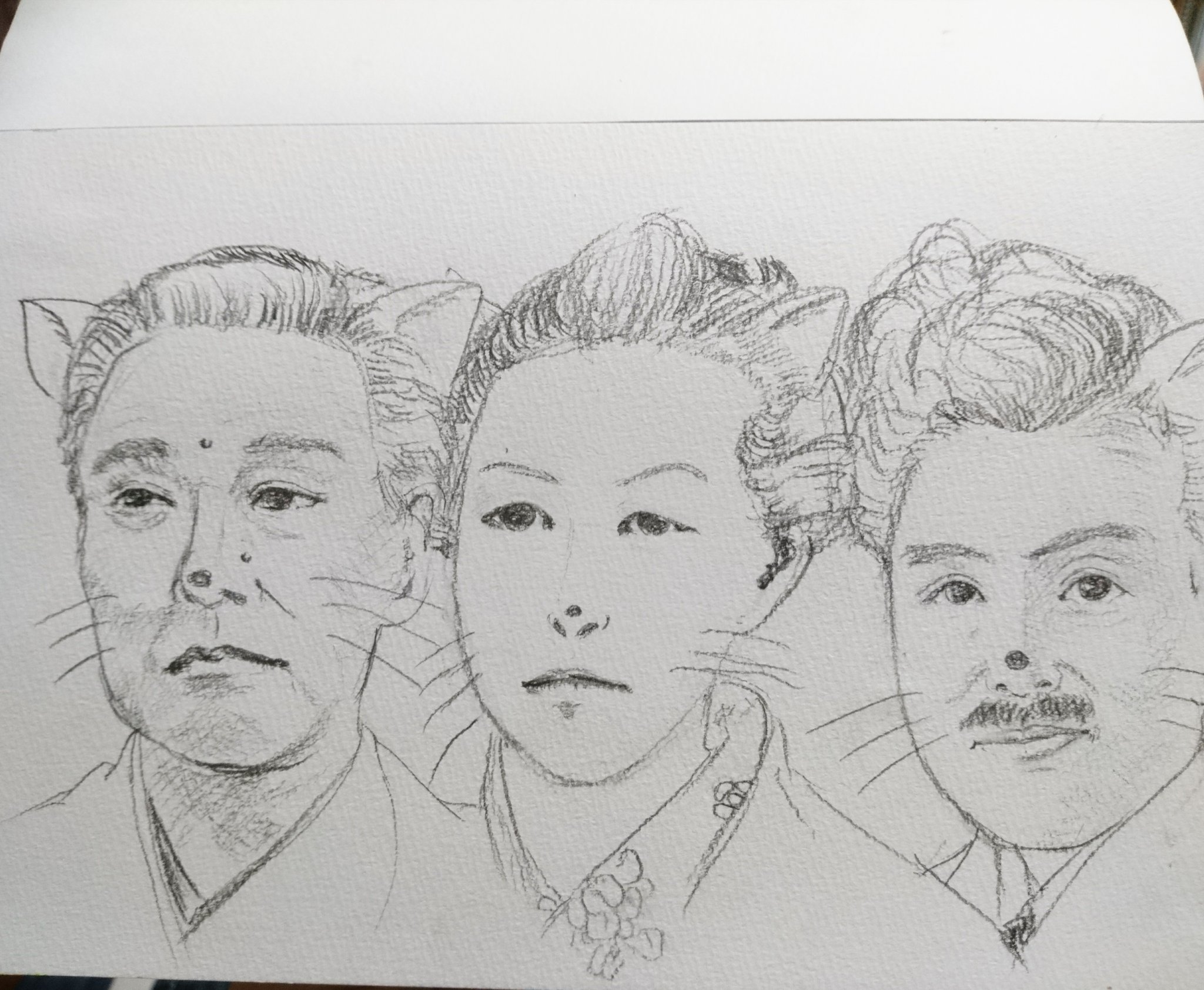 マヤー スーパーキャット 人類ネコ化計画 いつもおせわになっております ありがとうございます 似顔絵 イラスト お絵描き マヤーのにがおえやさん 福沢諭吉 樋口一葉 野口英世 T Co Xla7qyqk3x Twitter