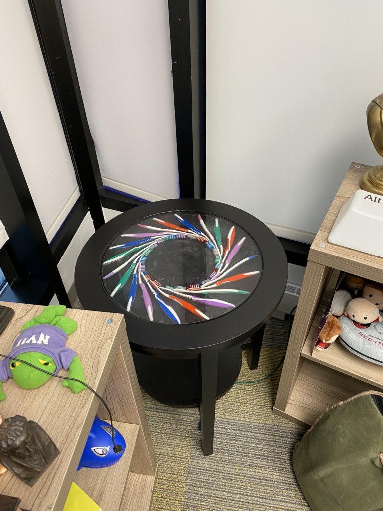 drmolarmagic's tweet photo. Just finished a custom table for@my dental practice consultation room with @IKEAUSA table and @SmoothOn #tarbender #maker https://t.co/PyVCF5MyAo