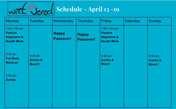 VeredHaiun's tweet photo. This week’s #movement schedule with me. I’m also still doing #posturealignmenttherapy, #personaltraining and  growth sessions on line. So feel free to reach out if you want to take this time at home to focus on your overall #wellbeing 🙌❤️# https://t.co/N0yBvv9tVy