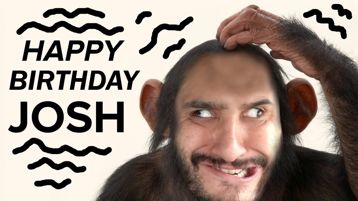 LJWGARVEY's tweet photo. HAPPY BIRTHDAY to my favourite chimp @joshua_fetzer https://t.co/byt0leJBRc