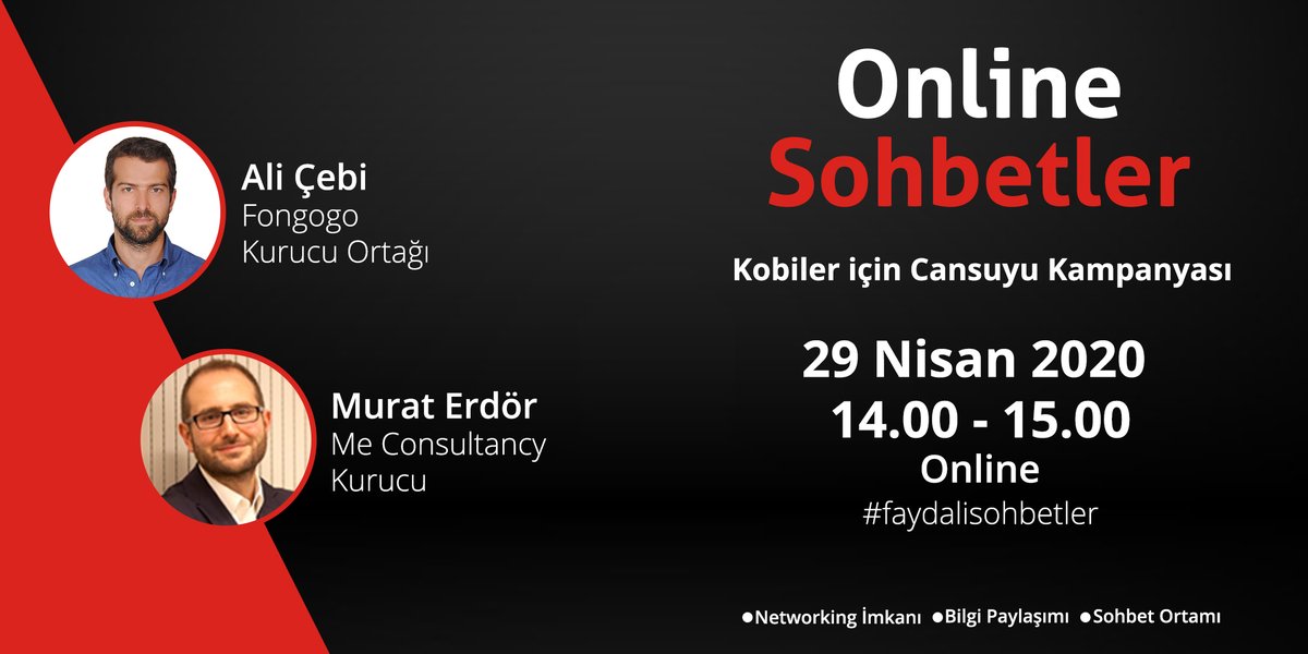 29 Nisan'da Canlı yayında tüm detaylarıyla Kobiler için Cansuyu kampanyasını konuşacağız. Herkesi bekleriz! #faydalısohbetler