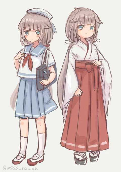 セーラ服らちゃんと和服らちゃん
…御蔵ちゃん!☺️ 