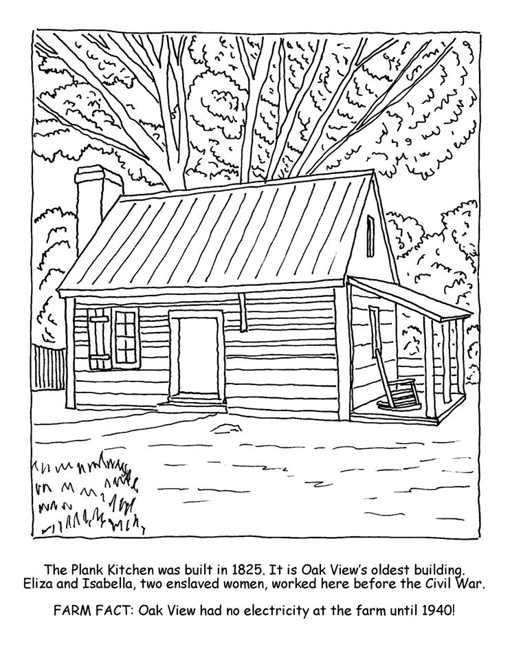 Here are the next two coloring sheets for the #HistoricOakView Coloring Book! These feature the Main Farmhouse and the Plank Kitchen. Color and share your work in a comment post! Visit ow.ly/z4a250zajcx. to download these and other fun activities! #HistoricOakViewFromHome