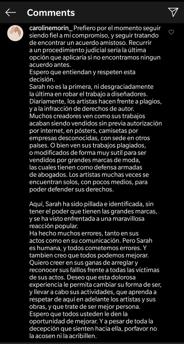 dariomartinezb's tweet photo. Supe que la Agallúa se puso de acuerdo con Antra Svarcs, y ahora leo la que es probablemente la reacción más noble del #AgalluaGate, la de la artista francesa Caroline Morín, a quien le fueron copiados varios diseños.

Puro oro, señores.

https://t.co/3yvKANfhco https://t.co/g5itzq1Hvv