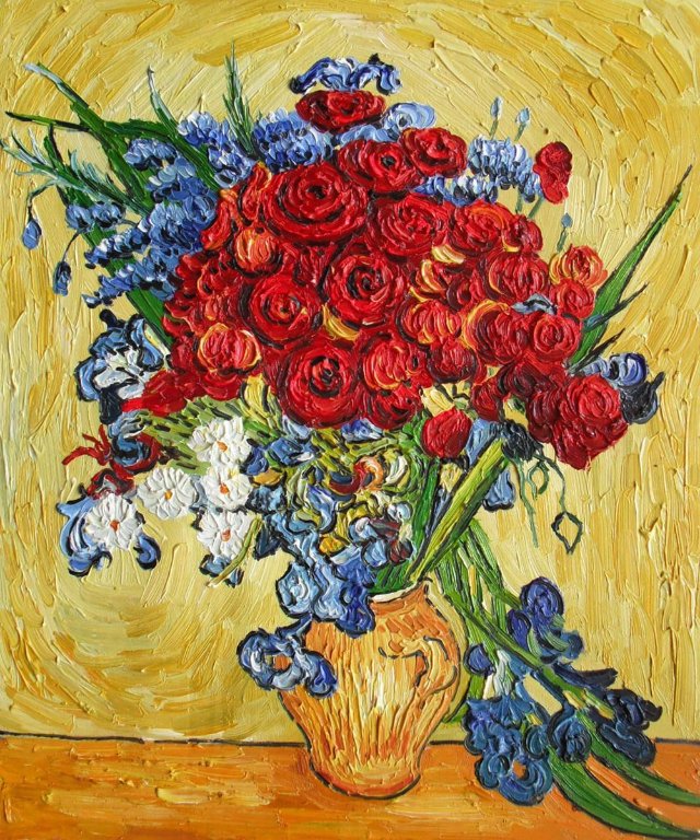 Taehyung as Vincent Van Gogh’s flowers: a much needed thread