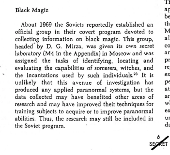 NEW: It took four years but I just got some newly declassified CIA reports studying the Soviet Union's use of "black magic", telepathic mind control and "psychotronic generators" – devices they said turned people into psychics and let them move objects with their minds.  #FOIA