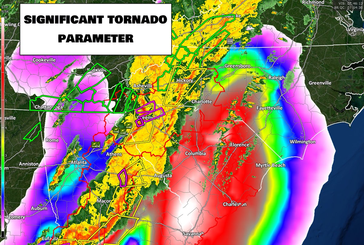 wxbrad's tweet photo. Significant Tornado Parameter is sky high over the Southern Piedmont. The ingredients are all there for strong tornadoes this morning. stay aware.  #cltwx #ncwx #scwx https://t.co/Snqwxc0uQm