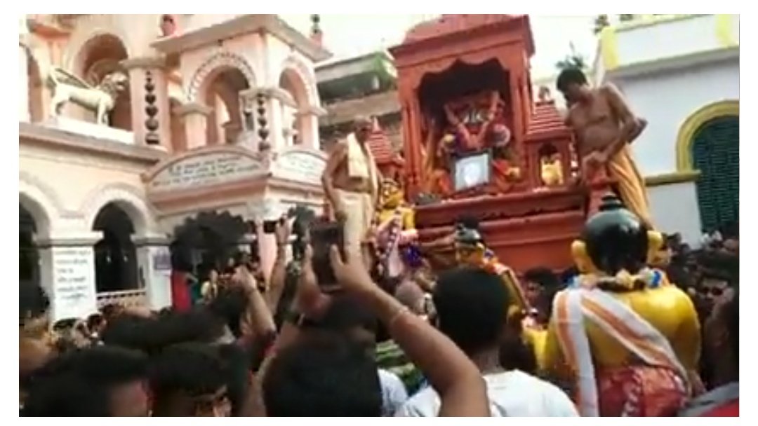 Jagannath dev of Handial village of Pabna is the oldest Jagannath vigraha of the entire Bangladesh. Temple was constructed sometime around 1400-1500 CE. You can see the Sudarshan Chakra & Dhwaja changing ceremony by Vaishnav monks. Probably ISKCON has taken over it now.