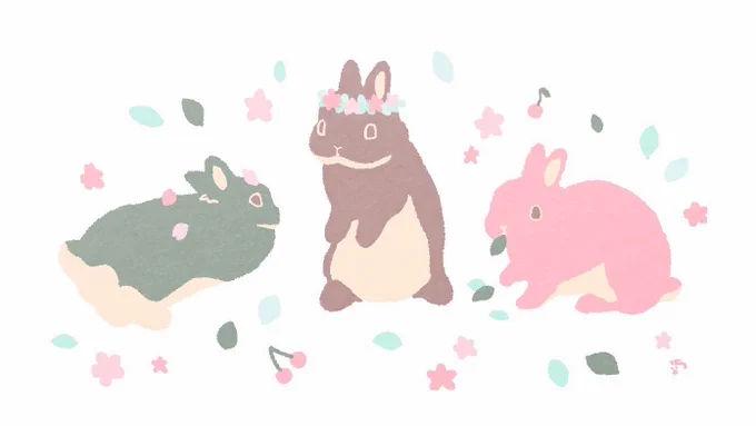 暇なので食っちゃ寝して踊る桜餅の精たち 