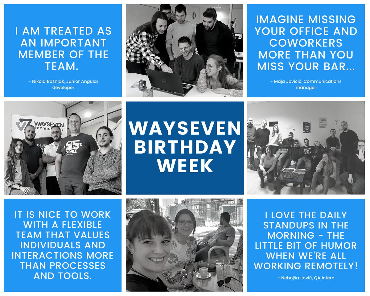 wayseventech's tweet photo. #Day7 of our #birthdayweek! It's been a fun week sharing our team's thoughts. #Workingremotely, it's good to have a reminder about what's waiting for us when we're back to #workasusual! 😉 https://t.co/0FpoVeKqzi