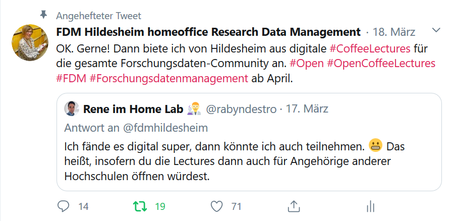 fdmincoop's tweet photo. Ich lasse die Veranstaltung nicht AUSFALLEN, sondern biete sie sehr gerne an, da das #FDM zu diesen #Covid19-Zeiten weiterhin wichtig bleibt. Welcher Zugang ist der beste? #BBB Ich hatte erst and #DFNconf gedacht, aber mir ist das zu unsicher. Wie sollte ich am besten vorgehen? https://t.co/csw7dyZ2Zl
