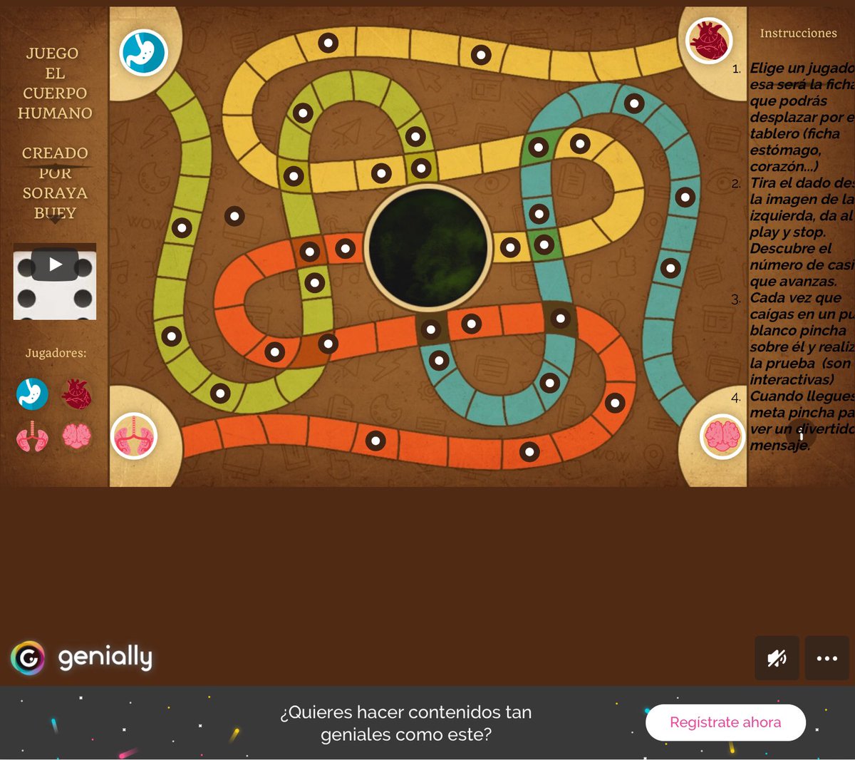 SorayaBuey's tweet photo. Comparto 🎲👉 tablero de juego online con 30 pruebas interactivas diferentes creadas por mí 😅 sobre el cuerpo humano para primeros niveles de primaria.https://t.co/GW29OAHMJv @bego_her #FORMApps @crfptic @TIC_CFIEVA @sociales_CFIEVA @ceipmigueliscar #observa_digitaliza_accion https://t.co/DFCOD742ZP