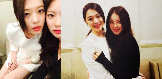 17. Sulli with former SM Trainee Gong Seungyeon ( Twice Jeongyeon's sister )