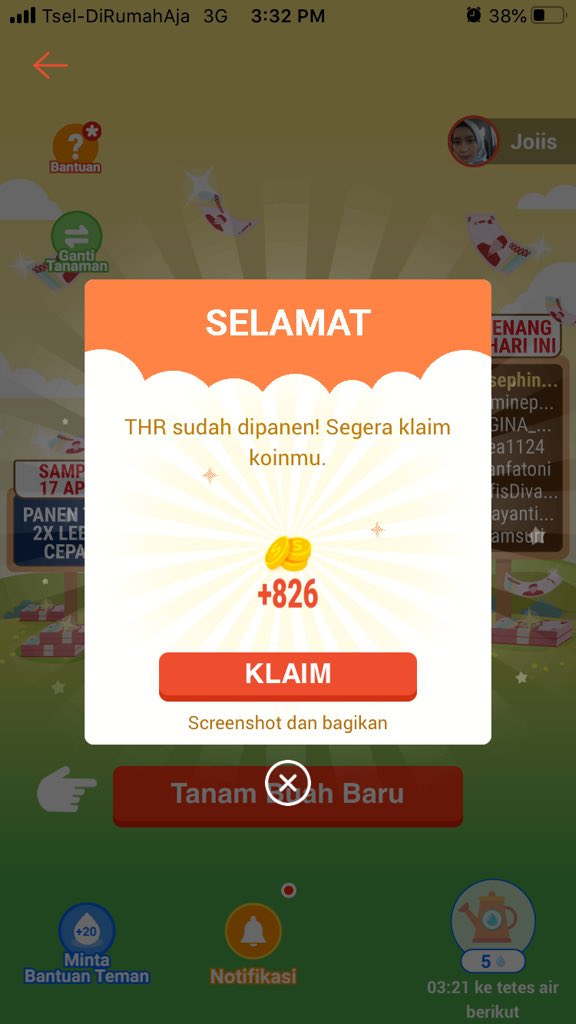 jojo_blablabla's tweet photo. @ShopeeID panen dalam sehari #ShopeeTanamTHR10M https://t.co/d9fgYxBKiu