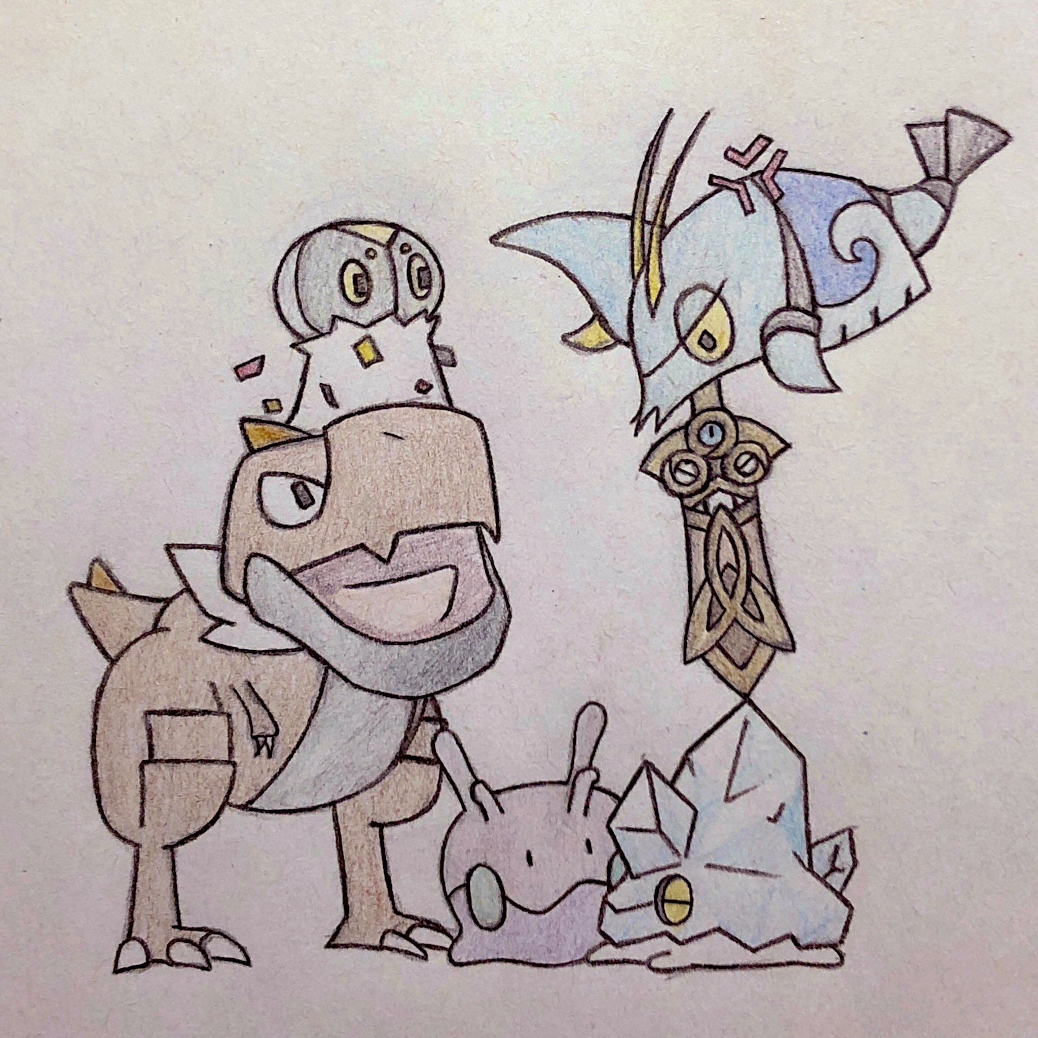ひなび 前回のサンムーンに引き続きxyの推し達を描きました ウデッポウとカチコールは全ポケモンの中でも大好き ポケモンイラスト T Co Mwxzquhppm Twitter