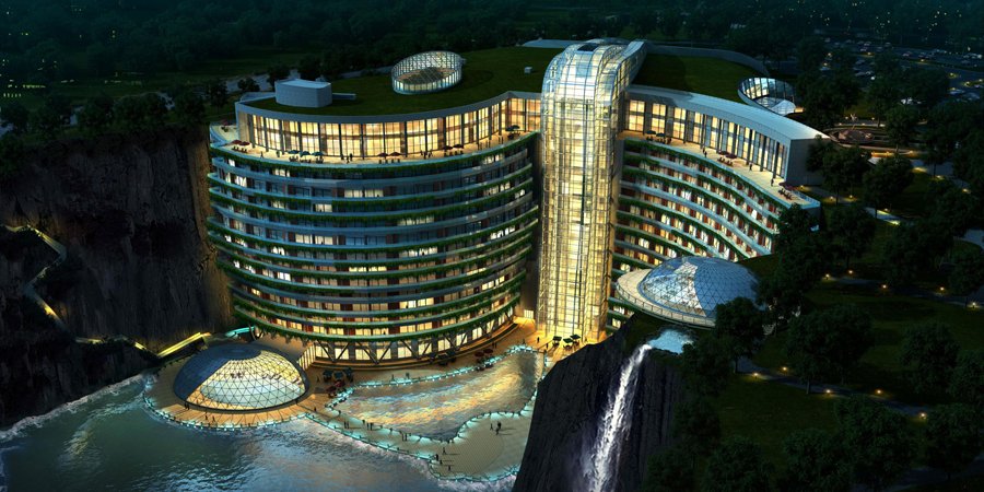 NADJIB_MUHANDIS's tweet photo. InterContinental Wonderland Hotel in Shanghai.
Built into the side of a former rock quarry, takes full advantage of its unique location. https://t.co/stHMWUlnlK