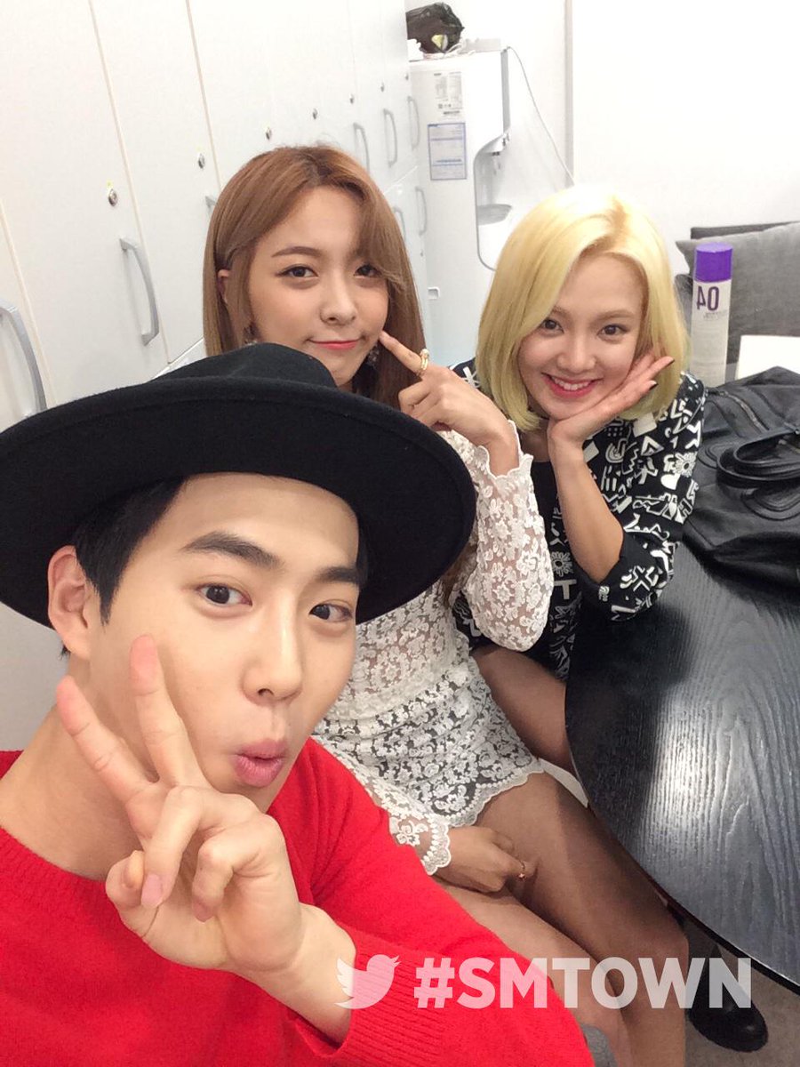 21. Luna and Hyoyeon with Key and Suho