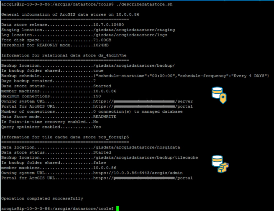 ESRIJapan's tweet image. ArcGIS Data Store コマンド ユーティリティについてご紹介しています！ArcGIS Enterprise 管理者の方に参考になれば幸いです。|【GeoNetブログ】buff.ly/2xfLYFl
#geodev_jp #ArcgisEnterprise #ArcgisDataStore