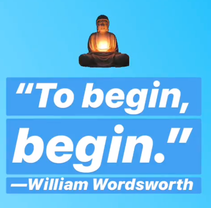 ShawYoga's tweet photo. "To begin, begin." Fresh week motivation. #mondaymotivation https://t.co/6LCGdgK9Cn