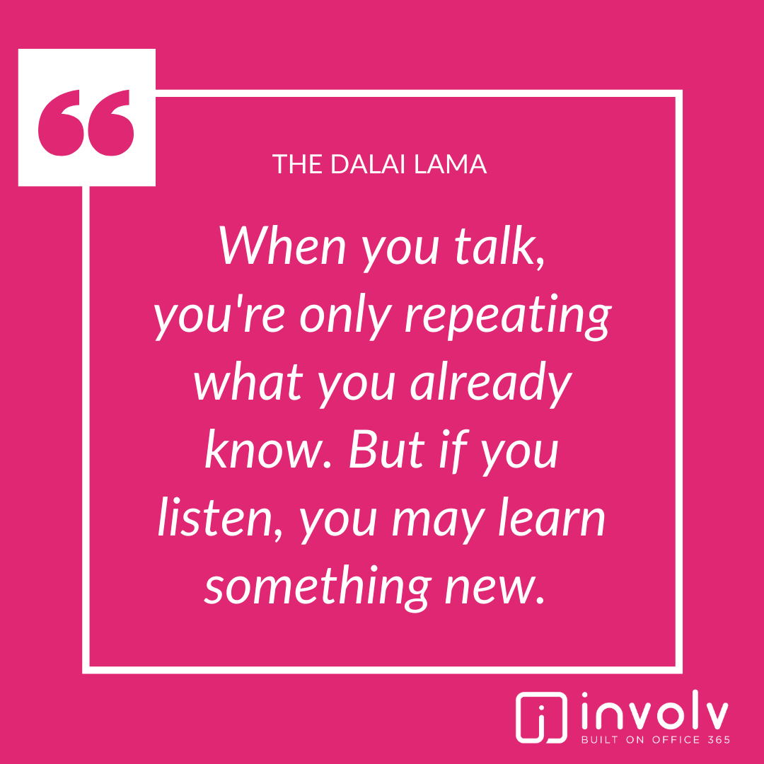Involv_intranet's tweet photo. 👂Active listening makes you a more engaged (and successful) business leader.
#communications #teaminvolv #motivationalquotes https://t.co/94OLkTkTbx