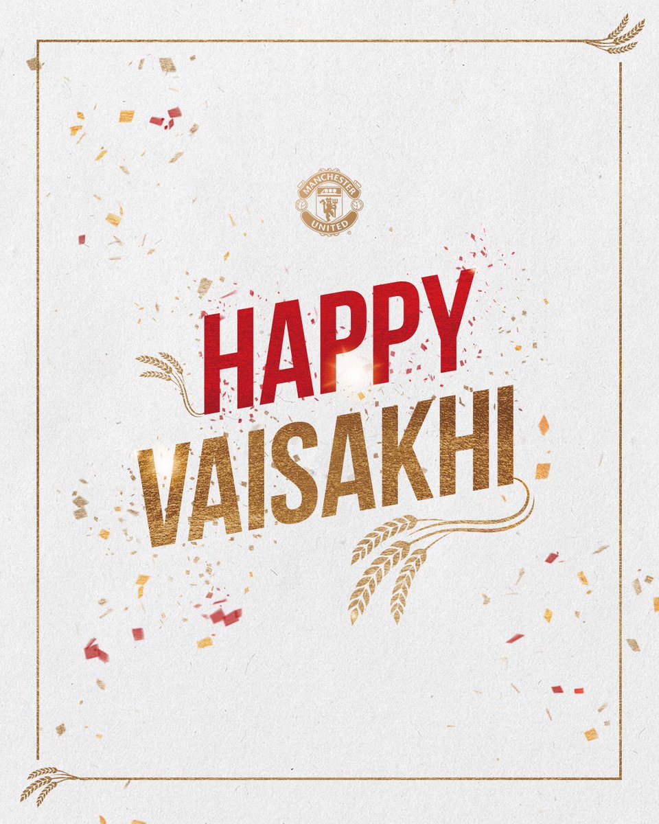 ManUtd's tweet photo. Wishing you a peaceful and safe #Vaisakhi, from everyone at #MUFC! https://t.co/AnDQX8EF2x