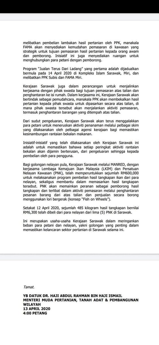 UKASSarawak's tweet photo. RM2.3 Juta Telah Diperuntuk Bantu Petani Dan Nelayan

Dapatkan berita penuh di FB Unit Komunikasi Awam Sarawak https://t.co/3Uoe0w2nur https://t.co/jW638ggISu