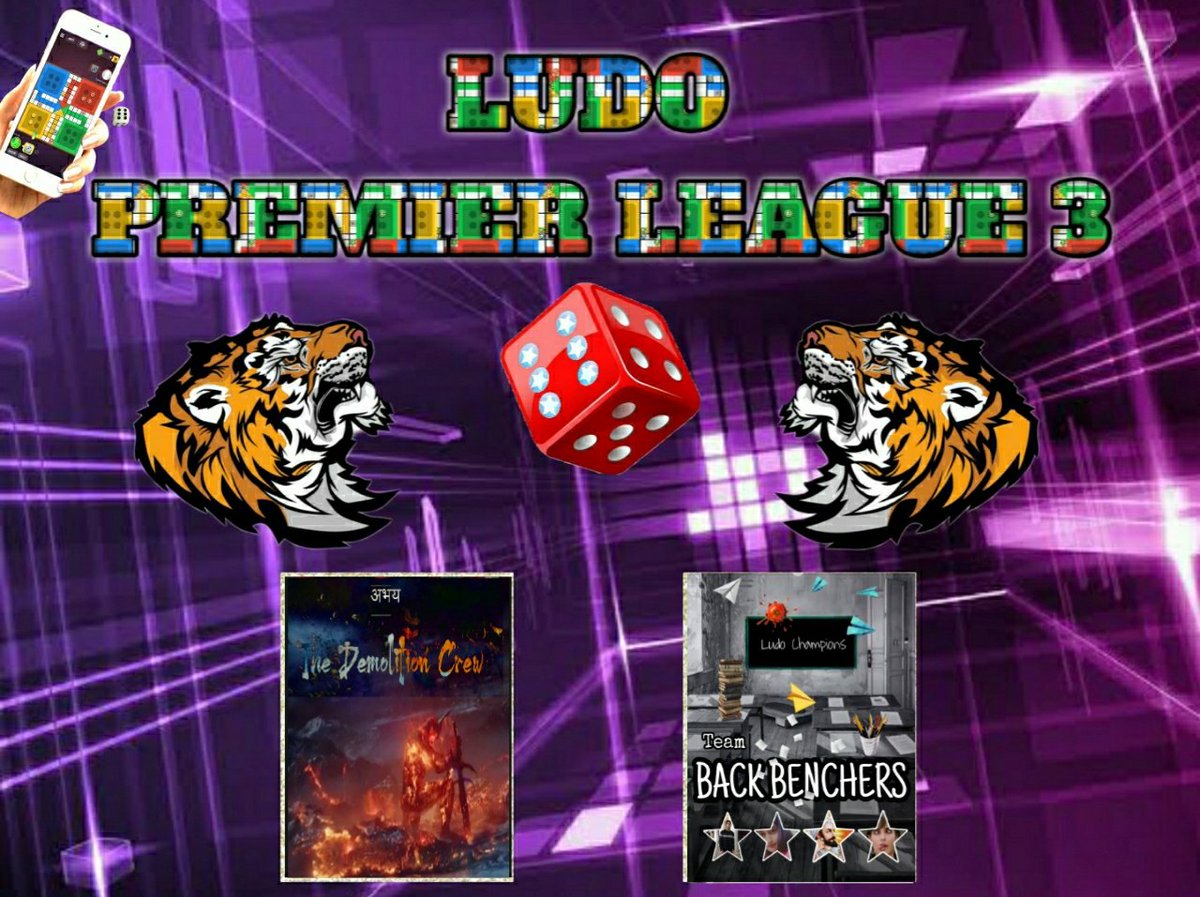 LazyySaket's tweet photo. Semifinale Day03
Match 02
Today at 9:30pm

#BackBenchers 
Vs
#DemolitionCrew 

#LudoPremierLeague 
#LPL3 https://t.co/y9VRWSy1Hx