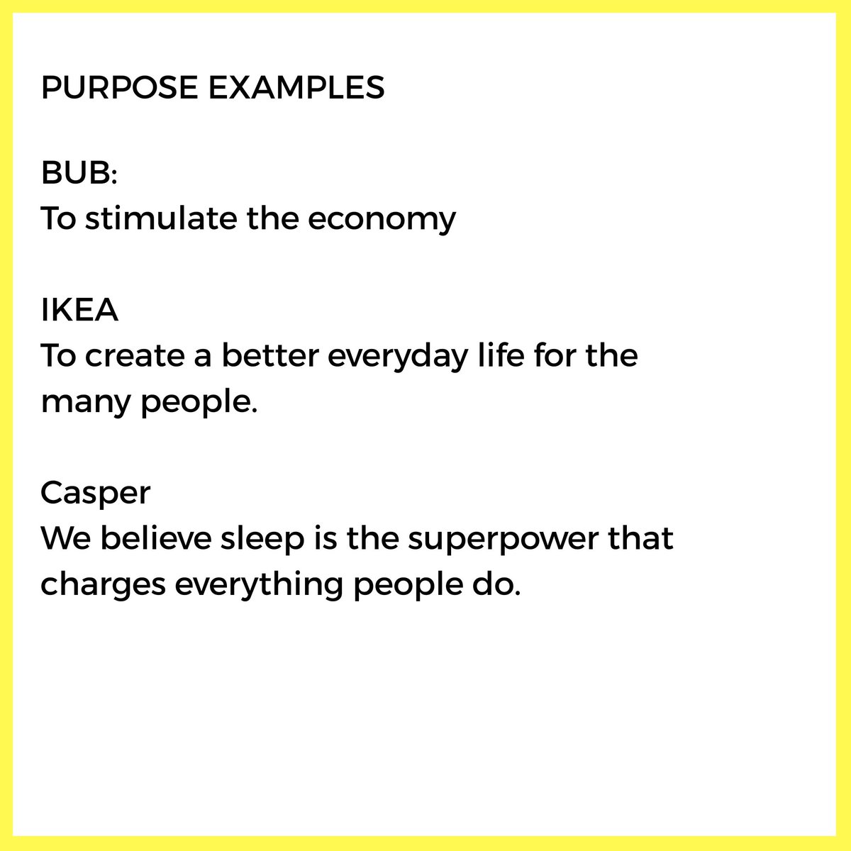 Check picture for examples of Purpose