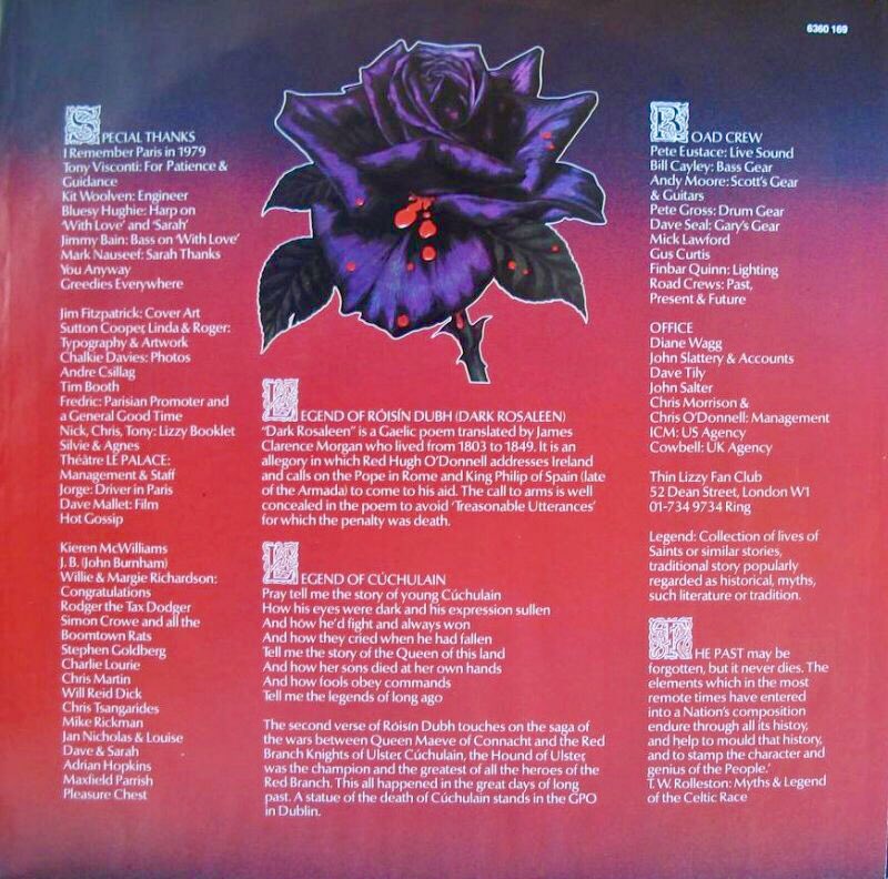 ElecricBoogie's tweet photo. 13th April 1979
#ThinLizzy released their 9th studio album Black Rose: A Rock Legend. The album, which featured guitarist #GaryMoore, contained the hit ‘Sarah’, written about #PhilLynotts newborn daughter.
The album features the production skills of #TonyVisconti https://t.co/c5YFxkyLJs