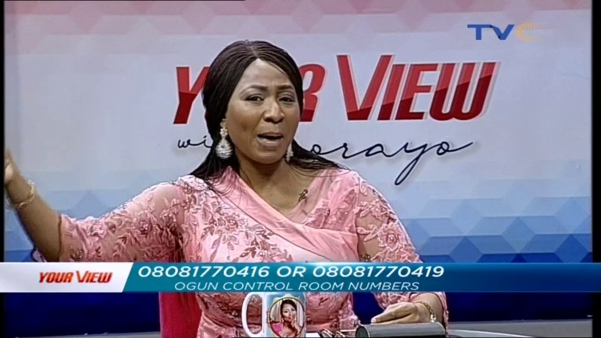 Following the commissioners' stance, we would like to receive calls from robbery victims. If you have been robbed, call  #YourViewTVC on 07080668014.