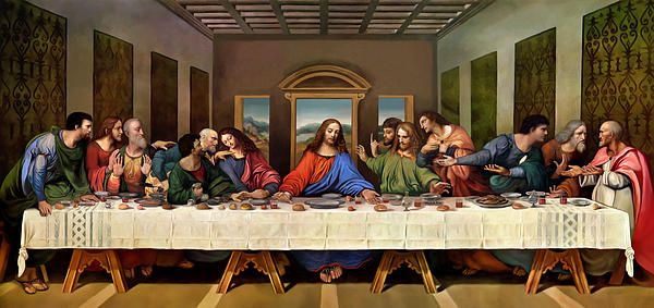 This would suggest that Jesus and John were drawn by the master himself - Da Vinci.The painting is a dramatic illustration of a scene described in d 4 canonical Gospels. The Last Supper Jesus has before his crucifixion. Imagine the scenery.