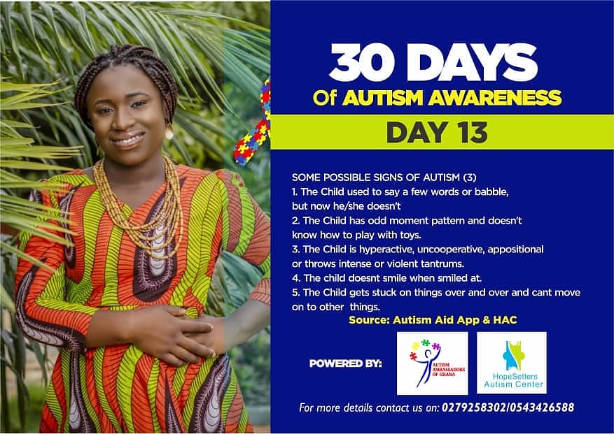AutismGh's tweet photo. π΅Day 13 of Autism Awareness with Maame Bema π΅
#AutismAidApp https://t.co/oGQzy9lcjM