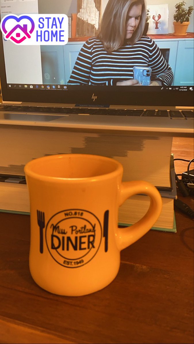 CFranklySpeakin's tweet photo. Happy Monday morning from my Miss Portland Diner coffee mug to yours! ☕️ #WorkingFromHome #StayHome https://t.co/CNNzGNqLR9